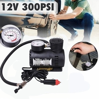 [พร้อมส่ง] เครื่องปั๊มลมยางรถยนต์ไฟฟ้า ขนาดเล็ก แบบพกพา 300PSI 12V