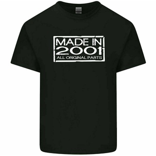 เสื้อยืดผู้ เสื้อยืด พิมพ์ลาย Made In All Parts Idea Gift Hipster 21St Birthday 2001 สําหรับผู้ชาย S-5XL