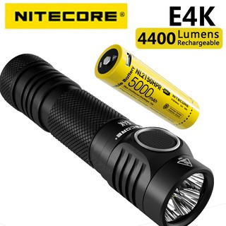 สินค้า NITECORE E4K 4400 Lumens 4 x CREE XP-L2 V6 LEDs 21700 ไฟฉาย EDC ขนาดกะทัดรัด พร้อมแบตเตอรี่ Li-ion 5000mAh