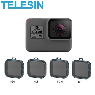 Telesin ND ฟิลเตอร์เลนส์โพลาไรซ์ CPL ND4 ND8 ND16 สําหรับ GoPro HERO 7 BLACK 6 5