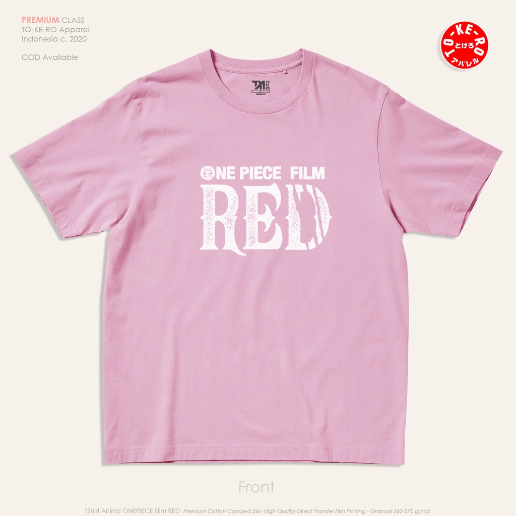 เสื้อยืดโอเวอร์ไซส์เสื้อยืด-พิมพ์ลายการ์ตูนอนิเมะ-one-piece-red-สีชมพูs-3xl