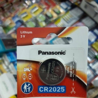 สินค้า (1ก้อน) ถ่าน Panasonic CR2025 3V สีแดง จำนวน 1ก้อน ของแท้บริษัท