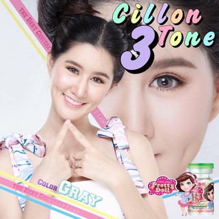 Cillon3Tone Gray / Cillon 3 Tone Gray สีเทา ทรีโทน เทา โทนฝรั่ง Pretty Doll บิ๊กอาย Contact Lens คอนแทคเลนส์ ค่าสายตา