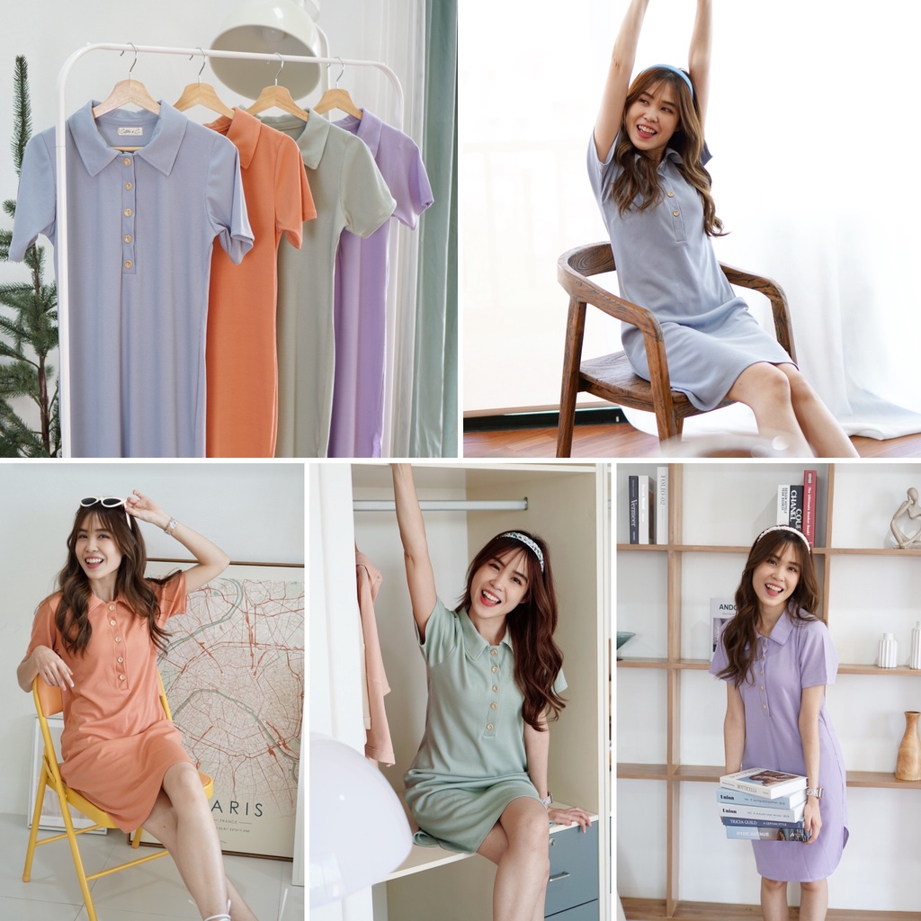 cotton-amp-co-hudson-shirt-dress-เดรสเชิ้ตผ้ายืดคอปก-แขนสั้น