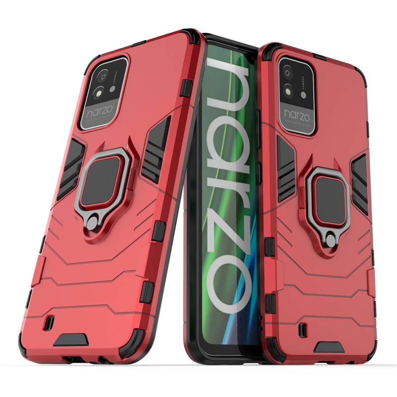 เคส-realme-narzo-50i-ฮาร์ดเคสกันกระแทกเคสโทรศัพท์-hybrid-armor-shockproof-ring-case-realme-narzo50i-cover-stand