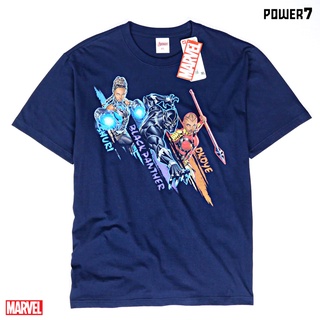 เสื้อยืดผ้าฝ้ายพิมพ์ลายขายดี เสื้อยืดการ์ตูน ลาย มาร์เวล Black Panther ลิขสิทธ์แท้ MARVEL COMICS  T-SHIRTS (