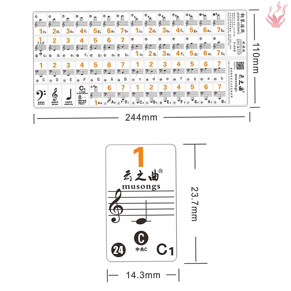 chth-สติกเกอร์คีย์บอร์ดไฟฟ้า-37-49-61-88-คีย์-สีขาว