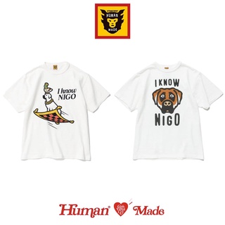 เสื้อยืดแขนสั้น ผ้าฝ้าย พิมพ์ลายเป็ด KAWS Hound NIGO Flying สําหรับผู้ชาย