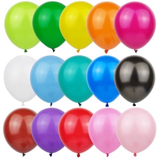 ลูกโป่งมุก 12 นิ้ว เงางาม สีสวย Helium Quality 2.8g. ใบละ 2฿