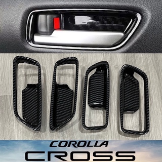 ครอบมือเปิดประตูด้านใน Toyota Corolla CROSS (2020-ปัจจุบัน)ลายคาร์บอน carbon