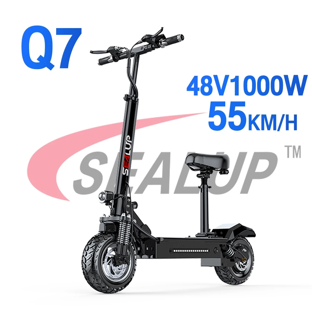 SEALUP Q7 48V1000W รถไฟฟ้า สกู๊ตเตอร์ไฟฟ้า รุ่นออฟโรด สกูตเตอร์ไฟฟ้าผู้ใหญ่พับได้ กันน้ำ
