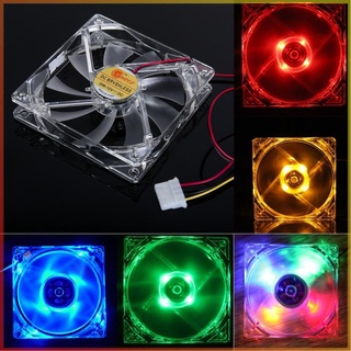 DOM- 120mm PC พัดลมระบายความร้อน 4 LED สำหรับเครื่องคอมพิวเเตอร์