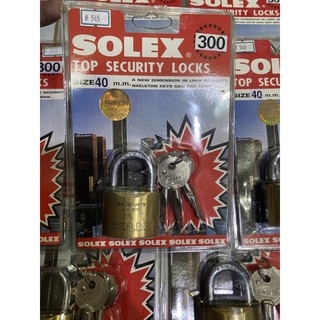 กุญแจทองเหลืองSOLEX40มิลรุ่นกุญแจดอกแฉก**ป้องกันกุญแจผี**