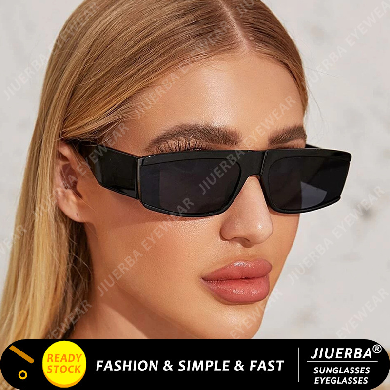 ภาพหน้าปกสินค้า(JIUERBA)COD แว่นกันแดด Cat Eye สไตล์ย้อนยุคตะวันตกสำหรับผู้หญิงแว่นตาป้องกัน UV400