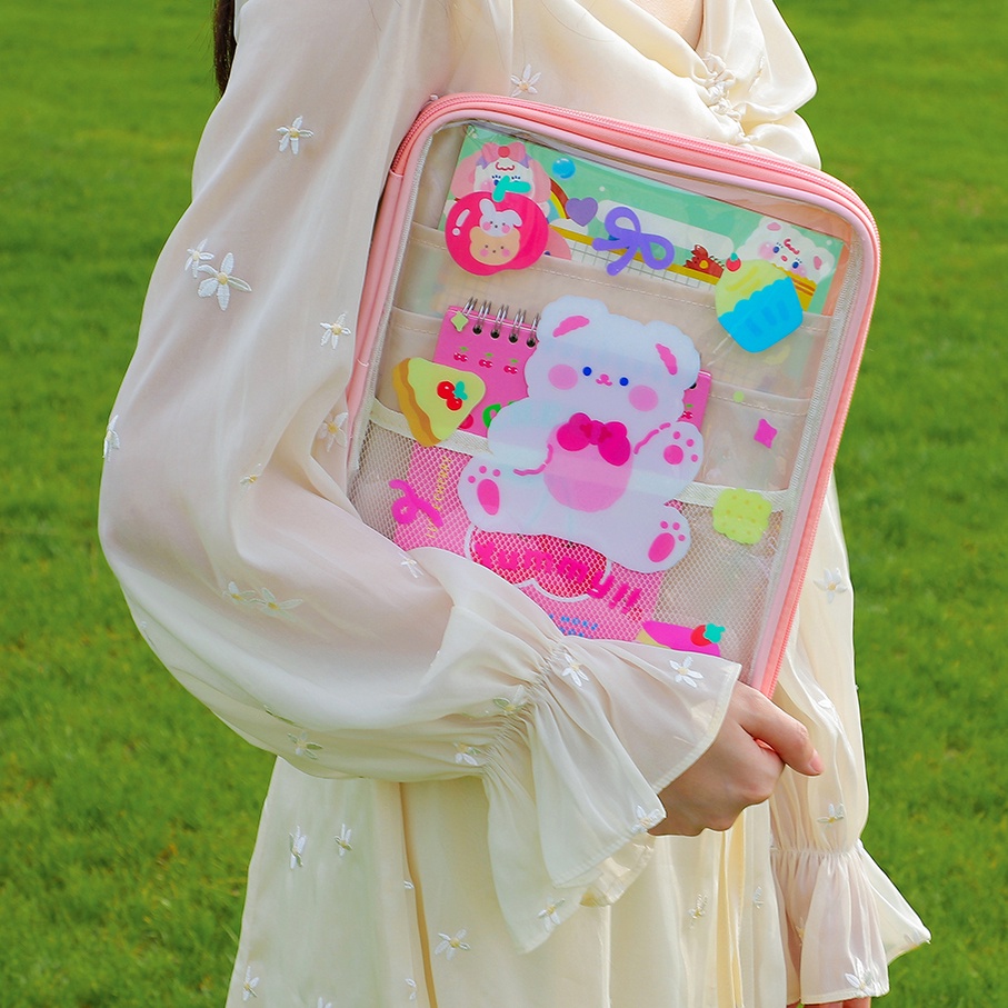 kawaii-transaprent-stationary-storage-bags-cute-bear-11inch-laptop-bag-girl-mac-ipad-10-5-ipad-air-inner-sleeves-clutch