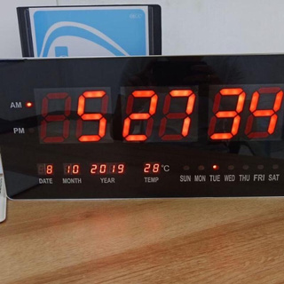 นาฬิกาดิจิตอล (HB5020) 49x23x3cm นาฬิกา ตั้งโต๊ะ LED DIGITAL CLOCK นาฬิกาแขวน นาฬิกาตั้งโต๊ะ นาฬิกา LED รุ่น 5020