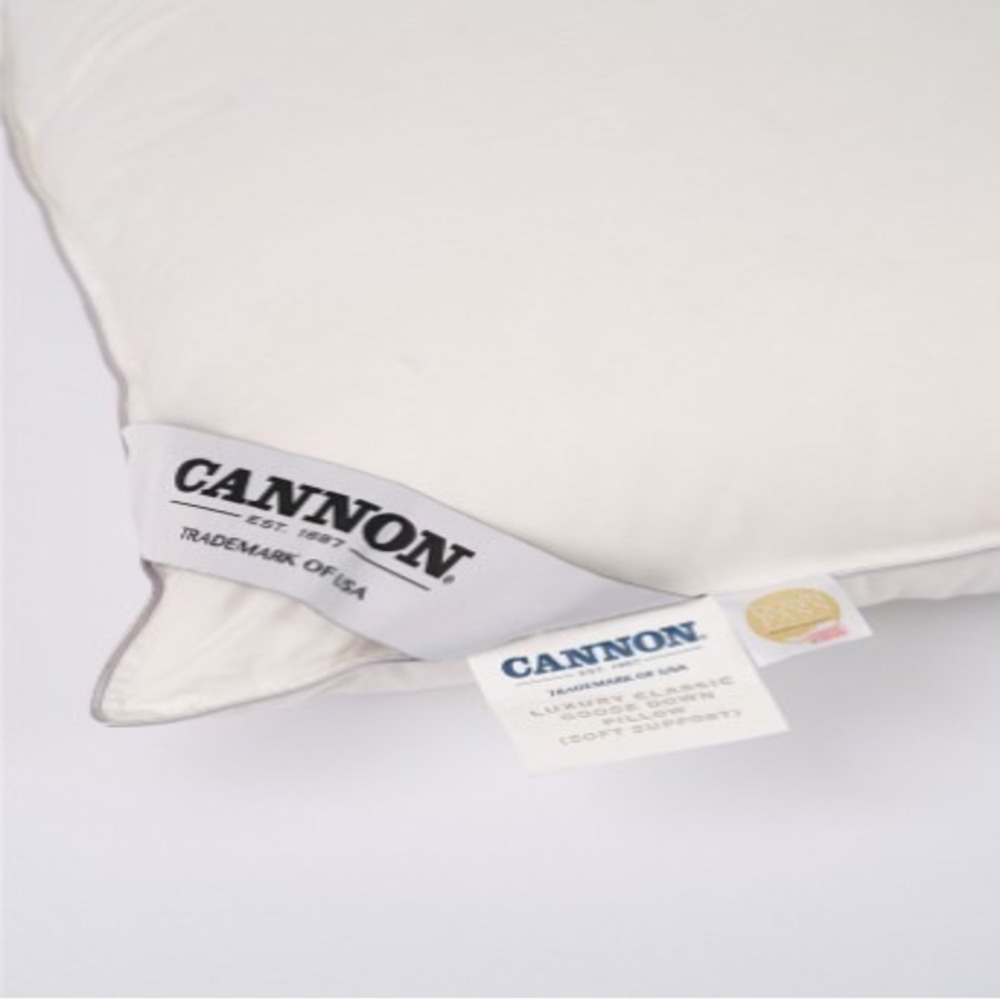 CANNON รุ่น Luxury Classic Down หมอนหนุน Soft Support ขนาด 74x48 ซม. มอบการรองรับที่นุ่มนวลเป็นพิเศษด้วยโครงสร้างขนห่านแท้ 100% เพื่อการพักผ่อนระดับลักซ์ชัวรี