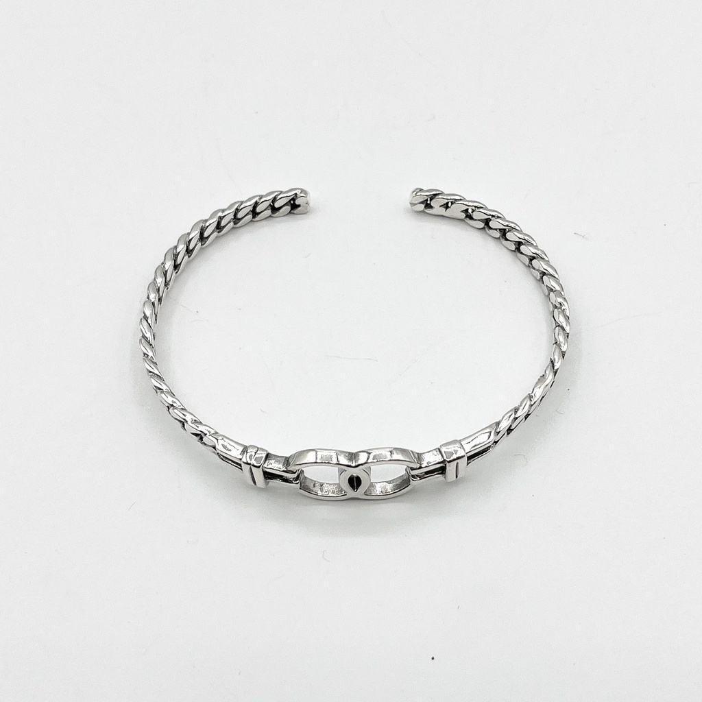 dsp-กำไลเงินแฟชั่นผู้หญิงลายเลท-กำไลเงินแท้-925-dsp-925-sterling-silver-bangle-gspc0083