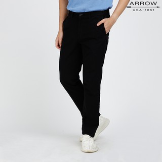 ARROW กางเกงลำลองขายาว Chino Pants ทรง Smart สีดำ MSCM9V2-BL
