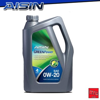 AISIN ไอชิน ไอซิน น้ำมันเครื่องเบนซิน 4 ลิตร 0W-20 กรีนพาวเวอร์ สังเคราะห์แท้ (รหัสสินค้า ESFN0024P)