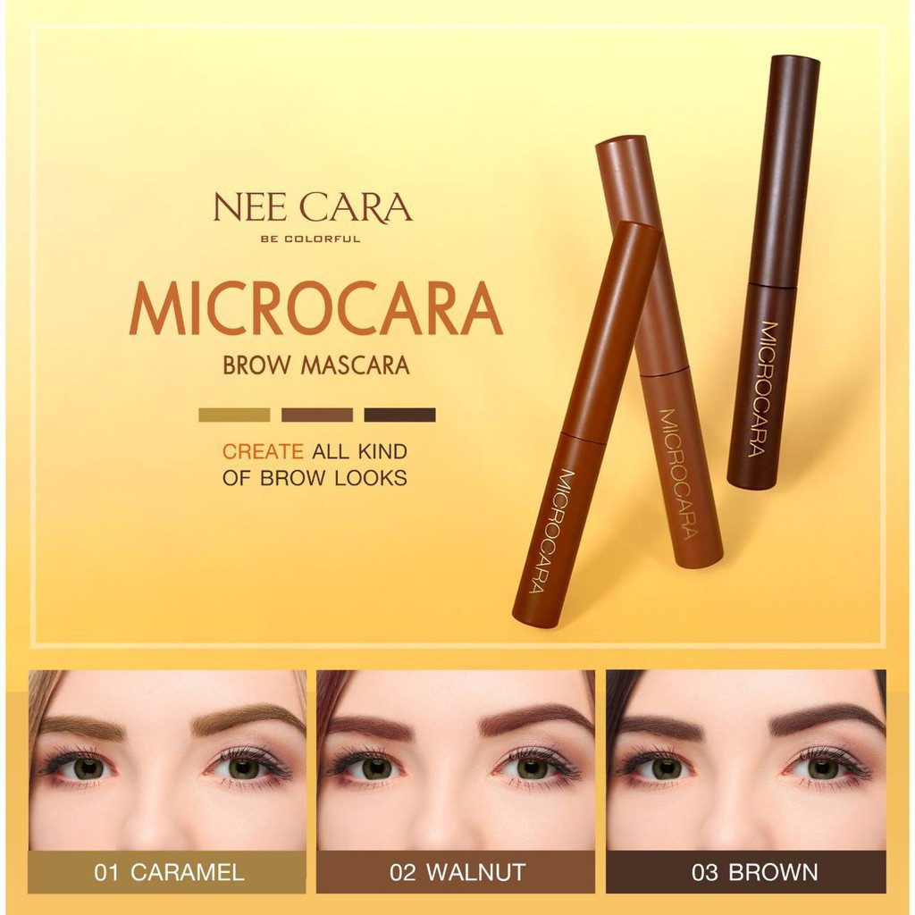 nee-cara-microcara-brow-mascara-n608-นีคาร่า-มาสคาร่าคิ้ว-ล๊อคคิ้วให้สวย