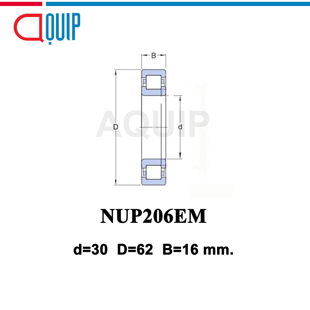 nup206em-ubc-ตลับลูกปืนเม็ดทรงกระบอก-nup206-em-cylindrical-roller-bearings-nup-206-em
