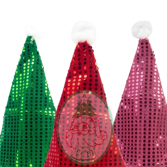 หมวกผ้าเลื่อมสีต่าง-ๆ-ขนาด-11-16-นิ้ว-6800-02-ของประดับ-ของตกแต่งเทศกาลคริสต์มาส