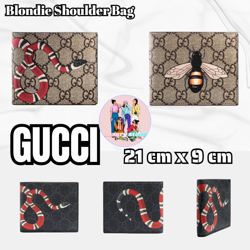 gucci-bestiary-series-wallet-decorated-with-bee-pattern-card-case-coin-wallet-new-arrival-กระเป๋าสตางค์