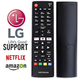 รีโมทสมาร์ททีวี LG ใช้ได้ทุกรุ่น รุ่น AKB75095308 (มีปุ่มNetflix/ปุ่มAmazon)