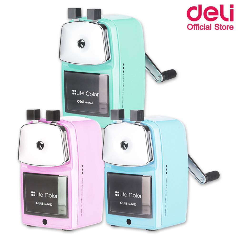 เครื่องเหลาดินสอ-deli-กบเหลาดินสอ-รุ่น-0620f-pencil-sharpener-กบเหลาดินสอแบบยึดโต๊ะ-สีพาสเทล-จำนวน-1เครื่อง-พร้อมส่ง