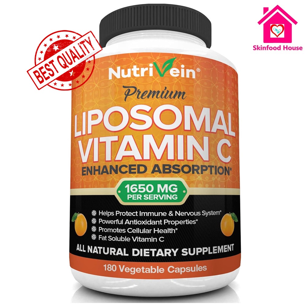 ภาพหน้าปกสินค้าNutrivein Liposomal Vitamin C 1650mg - 180 Capsules จากร้าน skinfoodhouse บน Shopee