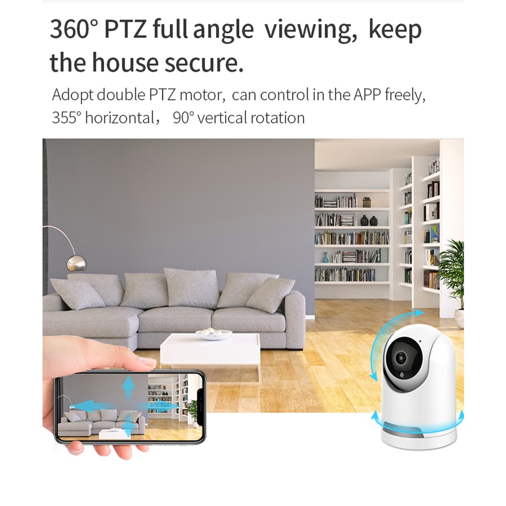 ภาพหน้าปกสินค้าTuya Smart Life 1080P WiFi IP ติดตามอัตโนมัติ PTZ CCTV 2MP ขนาดเล็ก สําหรับบ้าน จากร้าน elattech.th บน Shopee