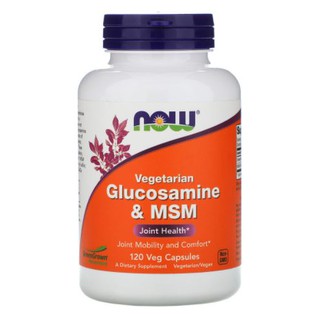 สินค้า Now Foods, Vegetarian Glucosamine & MSM [ 120 Veg Capsules ] Glucosamine puritan