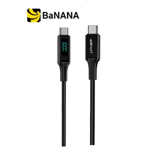 สายชาร์จ ACEFAST USB-C to USB-C Cable Digital Display Bradied Charging Data 100W 2M. Black by Bannana IT