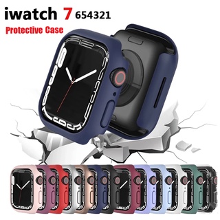 ภาพหน้าปกสินค้าApple Watch Case Matte Protective Cover for Apple Watch Series 7 Hard PC Bumper for iWatch 41mm 45mm Apple Watch Accessories ที่เกี่ยวข้อง