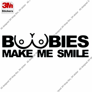 สติ๊กเกอร์ 3M ลอกออกไม่มีคราบกาว Boobie make me smile Removable 3M sticker, สติ๊กเกอร์ติด รถยนต์ มอเตอร์ไซ