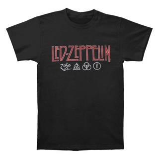 เสื้อยืดผ้าฝ้ายเสื้อเชิ้ต Gildan | โลโก้ Led Zeppelin และสัญลักษณ์ ZoomL XL  XXL 3XL