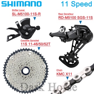 Shimano Deore ตีนผี M5100 1x11 ความเร็ว 11 ระดับ คันโยกเกียร์ขวา RD KMC X11 CN เทปคาสเซ็ตโซ่ 46T 50T 52T