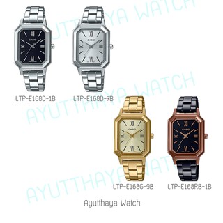 [ของแท้] Casio นาฬิกาข้อมือ รุ่น LTP-E168D , LTP-E168G , LTP-E168RB ของแท้ รับประกัน 1 ปี