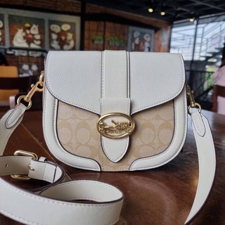 COACH C2806 GEORGIE SADDLE BAG IN SIGNATURE CANVAS