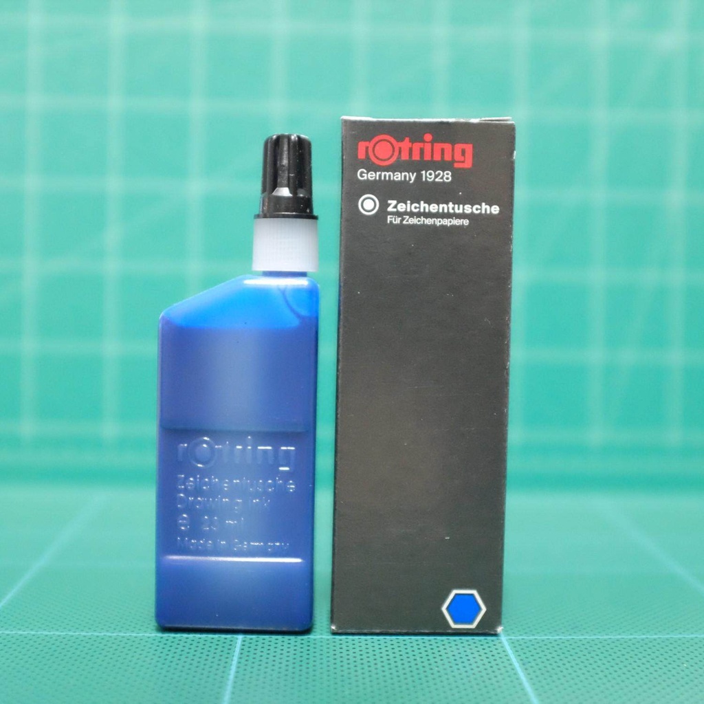 rOtring Drawing INK (23ml.) BLUE หมึกสีน้ำเงิน ร๊อทริง ขนาด 23 มล. ใช้ ...