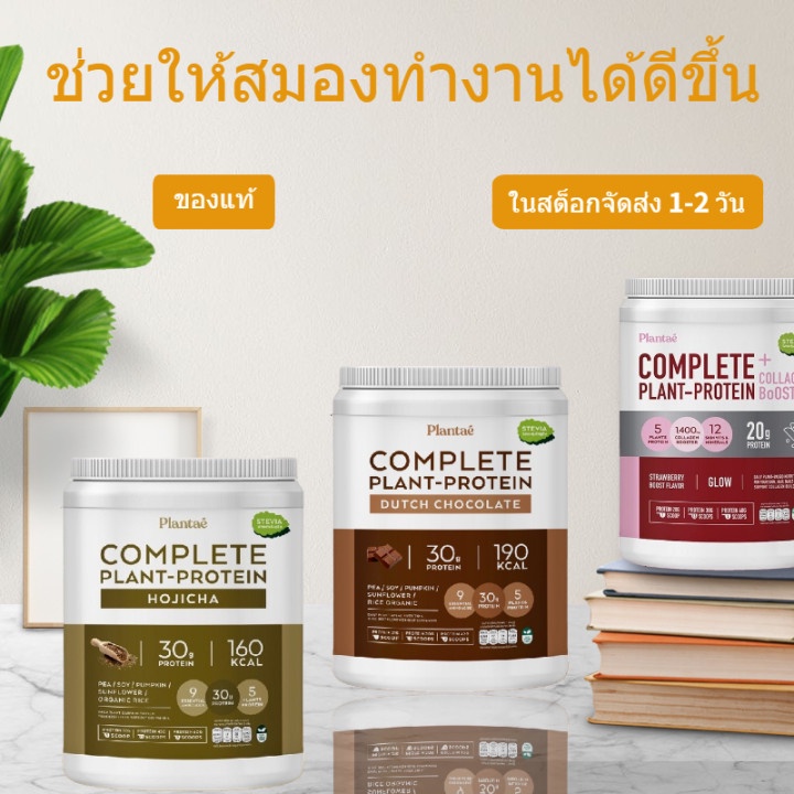 ภาพหน้าปกสินค้าPlantae รสดัชท์ ช็อกโกแลต 1 กระปุก จัดส่งจากประเทศไทย,Plant Protein โปรตีนพืช 5 ชนิด โปรตีนสูง คีโต วีแกน เวย์