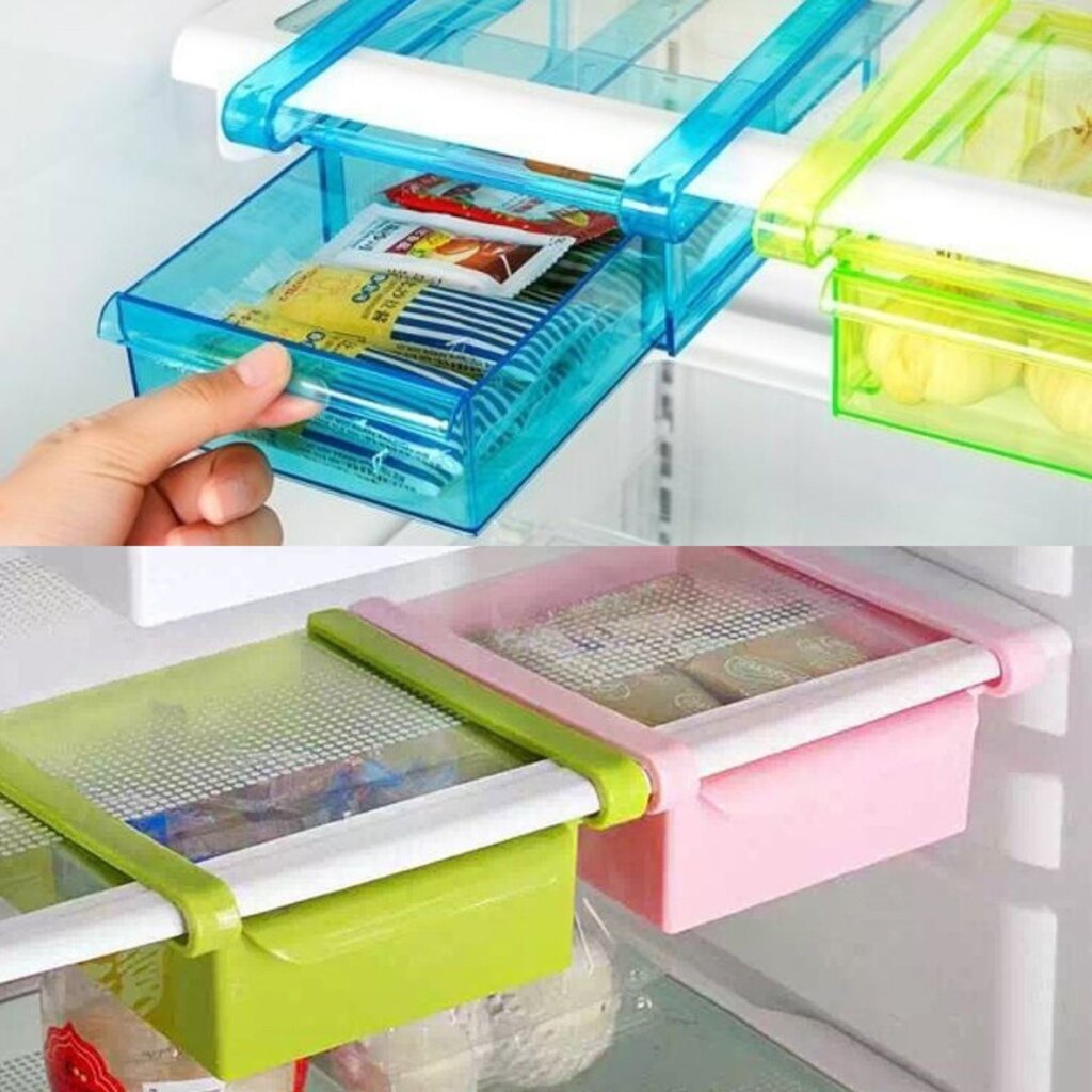 กล่องใส่ของ-ในตู้เย็น-แบบกล่องลิ้นชัก-เก็บของในตู้เย็น-ลิ้นชักเก็บของใต้โต๊ะ-อเนกประสงค์-ช่วยให้ประหยัดพื้นที