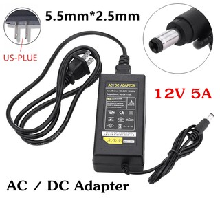 อะแดปเตอร์ AC / DC Adapter 12V 5A 12โวล์ท5แอมป์ อะแดปเตอร์พาวเวอร์ซัพพาย หม้อแปลง อะแดปเตอร์จ่ายไฟฟ้า