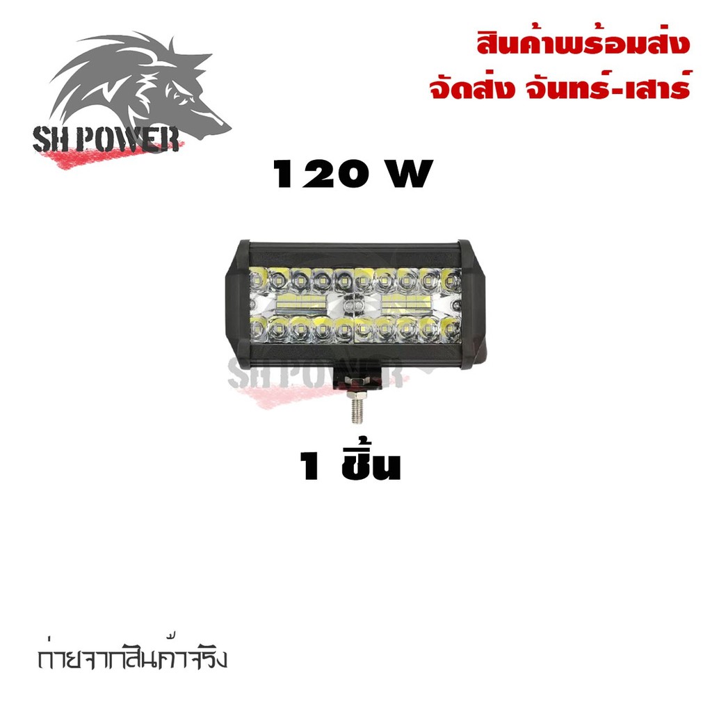 ไฟสปอร์ตไลท์รถยนต์led-spotlightไฟหน้ารถยนต์12-24vไฟตัดหมอก-ไฟส่องสว่างหน้ารถ-ไฟออฟโรด120w-0301