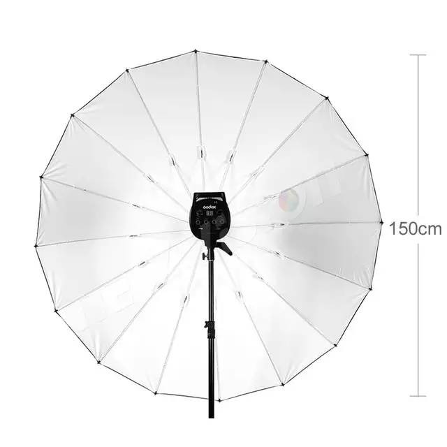 ร่มสะท้อนreflector-umbrella-blacksilver-60นิ้ว150cm-พร้อมผ้าdiffuser-สำหรับปิดหน้า