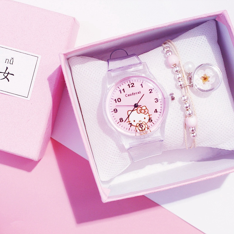 ภาพหน้าปกสินค้านาฬิกาซิลิโคน ลาย Hello Kitty แฟชั่นสำหรับเด็ก จากร้าน shoppingfun2.th บน Shopee