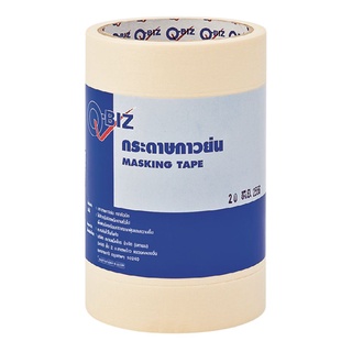 คิวบิซ กระดาษกาวย่น 24 มม. 20 หลา แพ็ค 6 ม้วน101347Q-BIZ Masking Tape 24Mm 20Y. 6 Rolls/Pack