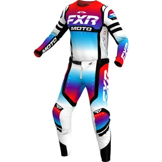 เสื้อกีฬาวิบาก ลาย FXR สีขาวกรมท่า 2023