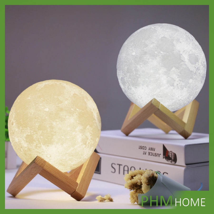 ภาพหน้าปกสินค้าโคมไฟพระจันทร์ มี 3 ขนาด LED เปลี่ยนสีได้ - ไฟพระจันทร์ โคมไฟห้องนอน โครมไฟห้องนอน โคมไฟดวงจันทร์ Moon light จากร้าน t0804021371 บน Shopee
